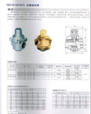 【YZ11X-10/16支管減壓閥】?jī)r(jià)格,廠家,圖片,閥門,廣州申高閥門-